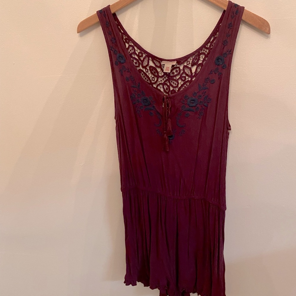 Aeropostale Embroidered Romper